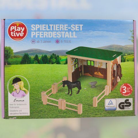 ✨ Playtive Конюшня с фигурками Деревянный набор для детей