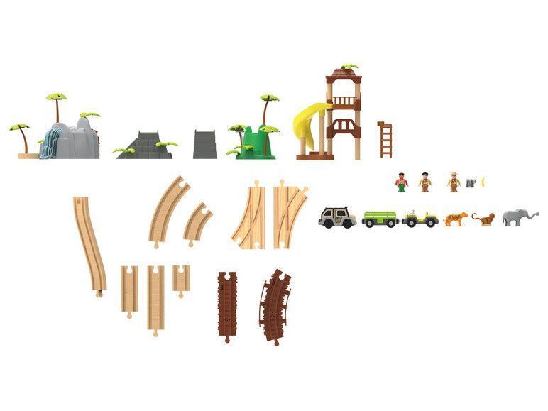 🚗 Деревянная железная дорога "Джунгли" PlayTive Junior 3,7 м 45 эл. Германия IAN367227B фото