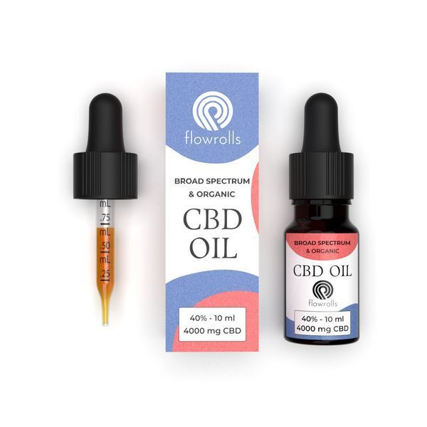 🌿 Олія КБД 40% Flowrolls Broad Spectrum 4000 мг CBD 10 мл (Польща) НФ-00015127 фото