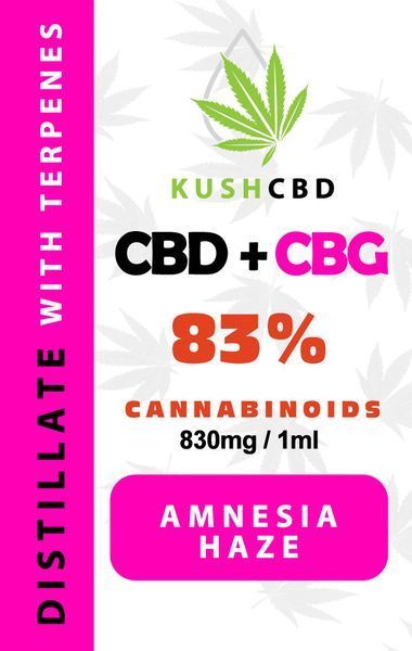 🌿 83% LIQUID дестилат CBD + CBN | CBG | AMNESIA HAZE | Повний спектр