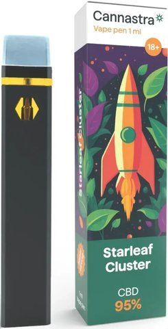 🌿Одноразовый ингалятор Cannastra Starleaf Cluster 95% CBD | 1 мл