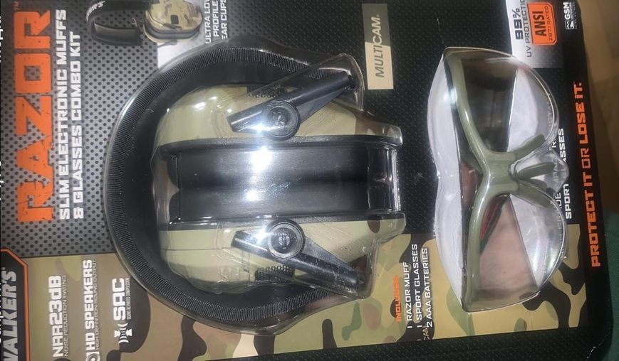 🎧Активні навушники Walkers Razor Multicam США + окуляри балістичні НФ-00015397 фото