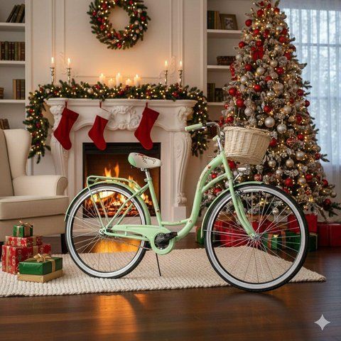 🚴&zwj;♀️Велосипед женский городской VANESSA 28 Mint с корзиной Польша НФ-00000795 фото
