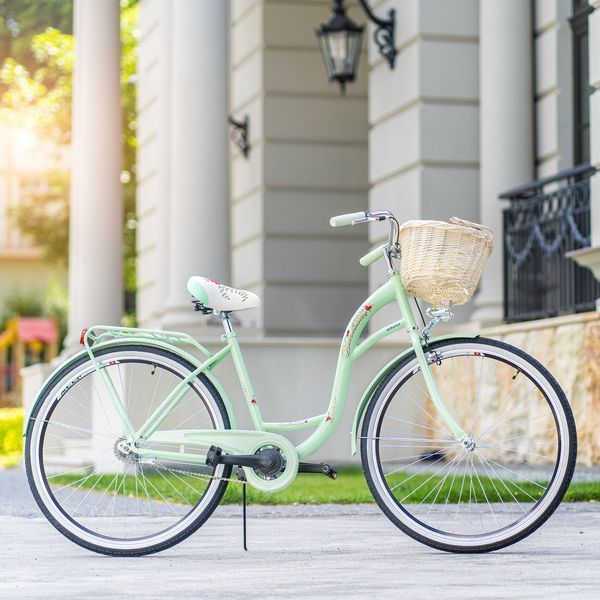 🚴&zwj;♀️Велосипед женский городской VANESSA 28 Mint с корзиной Польша НФ-00000795 фото