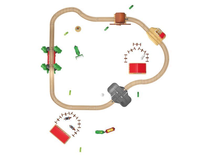 🚗 Деревянная железная дорога Ферма PLAYTIVE 56 елементов IAN367227 фото