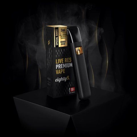 🌿Одноразовый ингалятор Eighty8 Live Resin Bubba Kush 2 мл 92% CBD
