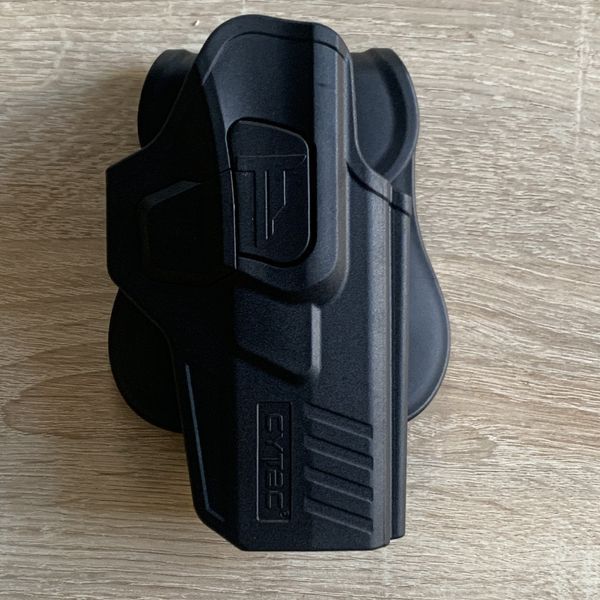 🛡️Кобура пластикова для Glock 17, 22, 31 Cytac R-Defender пісочна CY-G17G4F фото