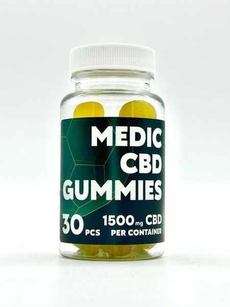 🌿 Жевательные конфеты Medic CBD 1500 мг 30 шт Apple & Lemon НФ-00015390 фото
