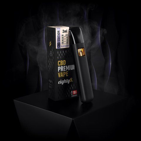 🌿Одноразовый ингалятор Eighty8 CBD Edition Blueberry 2 мл