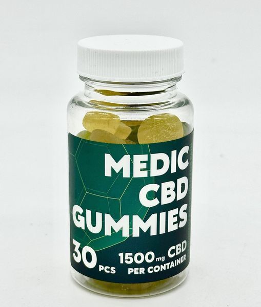 🌿 Жевательные конфеты Medic CBD 1500 мг 30 шт Apple & Lemon НФ-00015390 фото
