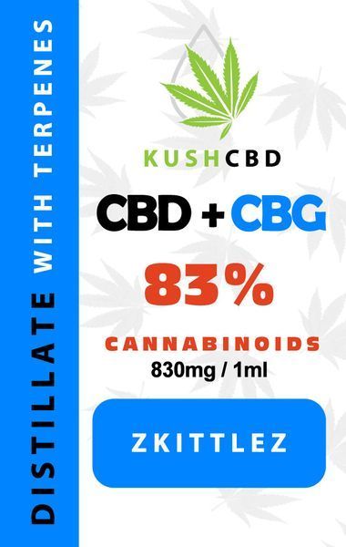 🌿 83% LIQUID дистилят CBD+CBG | CBN | ZKITTLEZ | Повний спектр