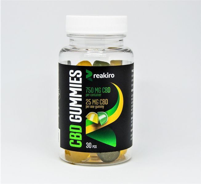 🌿 Желейні цукерки Medic CBD 750 мг 30 шт Apple & Lemon НФ-00015222 фото