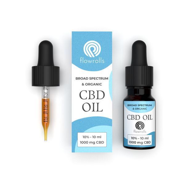 🌿 Масло КБД 10% Flowrolls Натуральное масло конопли 10 мл НФ-00001494 фото