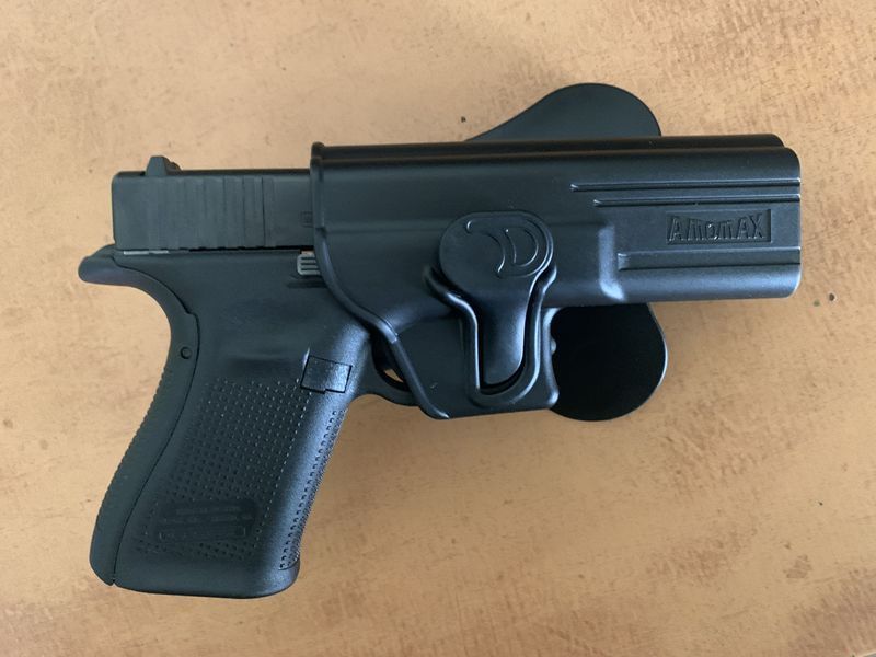 🛡️Кобура пластикова під ліву руку Amomax для Glock 19 AM-G19G2L фото