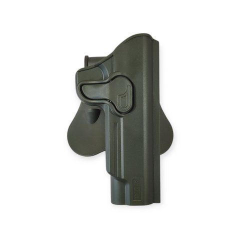 Поясна кобура Amomax для пістолета Colt 1911"5. Кобура пластикова Amomax Colt 1911"5 Олива Tokyo Marui WE KJW