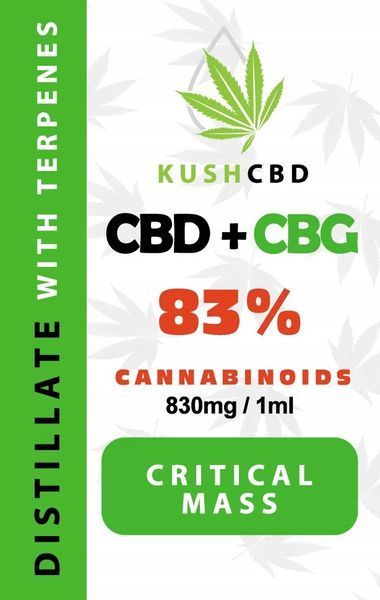 🌿 83% LIQUID дестилат CBD + CBN CBG CRITICAL MASS Повний спектр