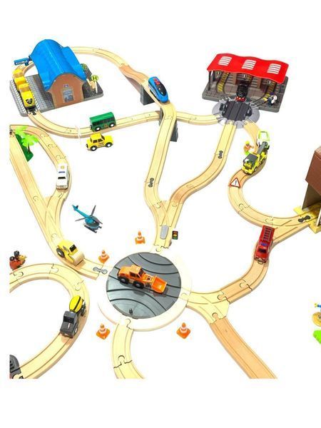 🚂 Мега набір дерев'яної залізниці PlayTive 272 ел Німеччина 2225527951 фото
