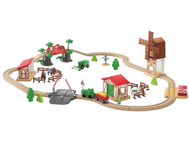 🚂 Мега набір дерев'яної залізниці PlayTive 272 ел Німеччина 2225527951 фото