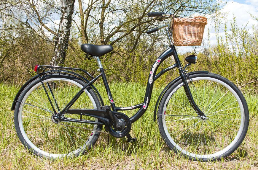 🚴&zwj;♀️Велосипед женский городской VANESSA 28 Black с корзиной Польша НФ-00001571 фото
