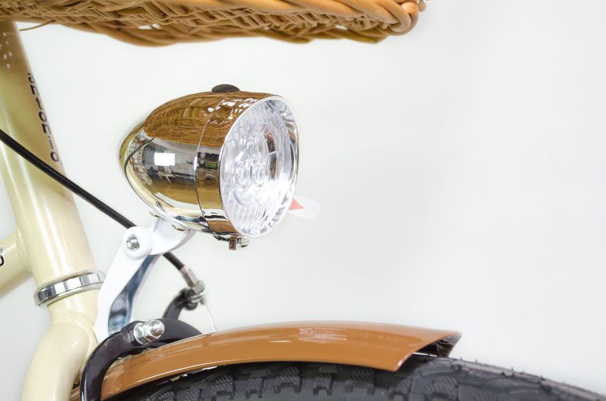 🚲Уцінка! Велосипед жіночий міський VANESSA 28 crem з кошиком Польща НФ-00000440 фото