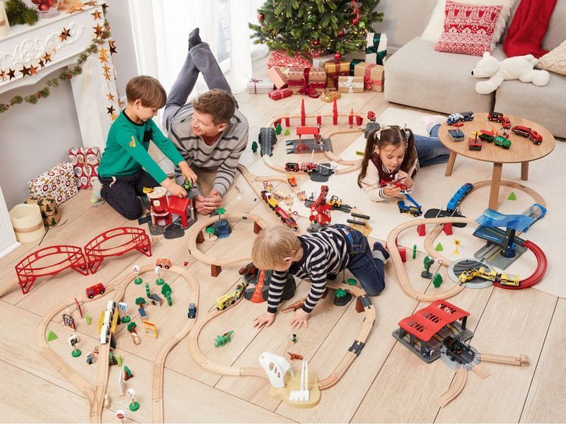 🚗 Дерев'яна залізниця Playtive City 57 ел. Німеччина IAN391031 фото