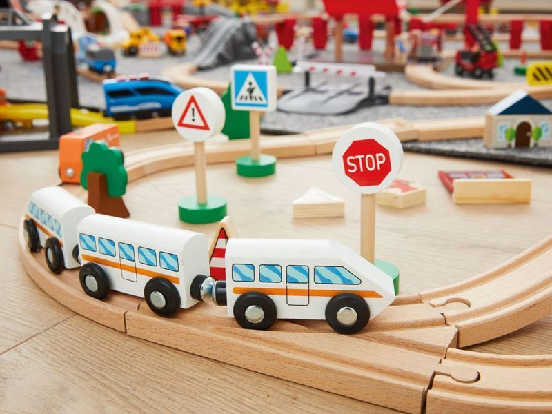 🚗 Дерев'яна залізниця Playtive City 57 ел. Німеччина IAN391031 фото